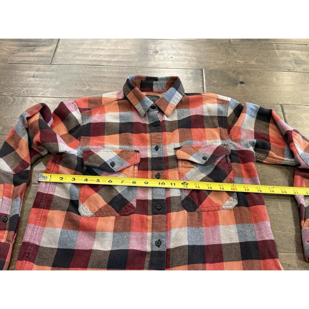 Pendleton Flannel Womens Orange Brown Plaid Button Up Long Sleeve Shirt Size XS - Picture 8 of 8